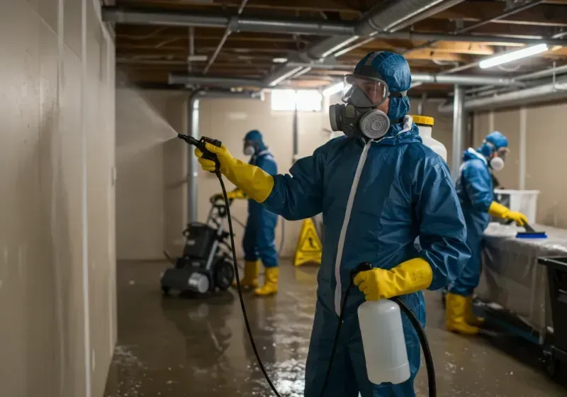 Basement Sanitization and Antimicrobial Treatment process in Bells, TN