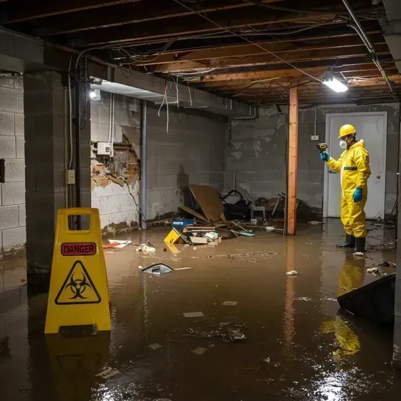 Flooded Basement Electrical Hazard in Bells, TN Property